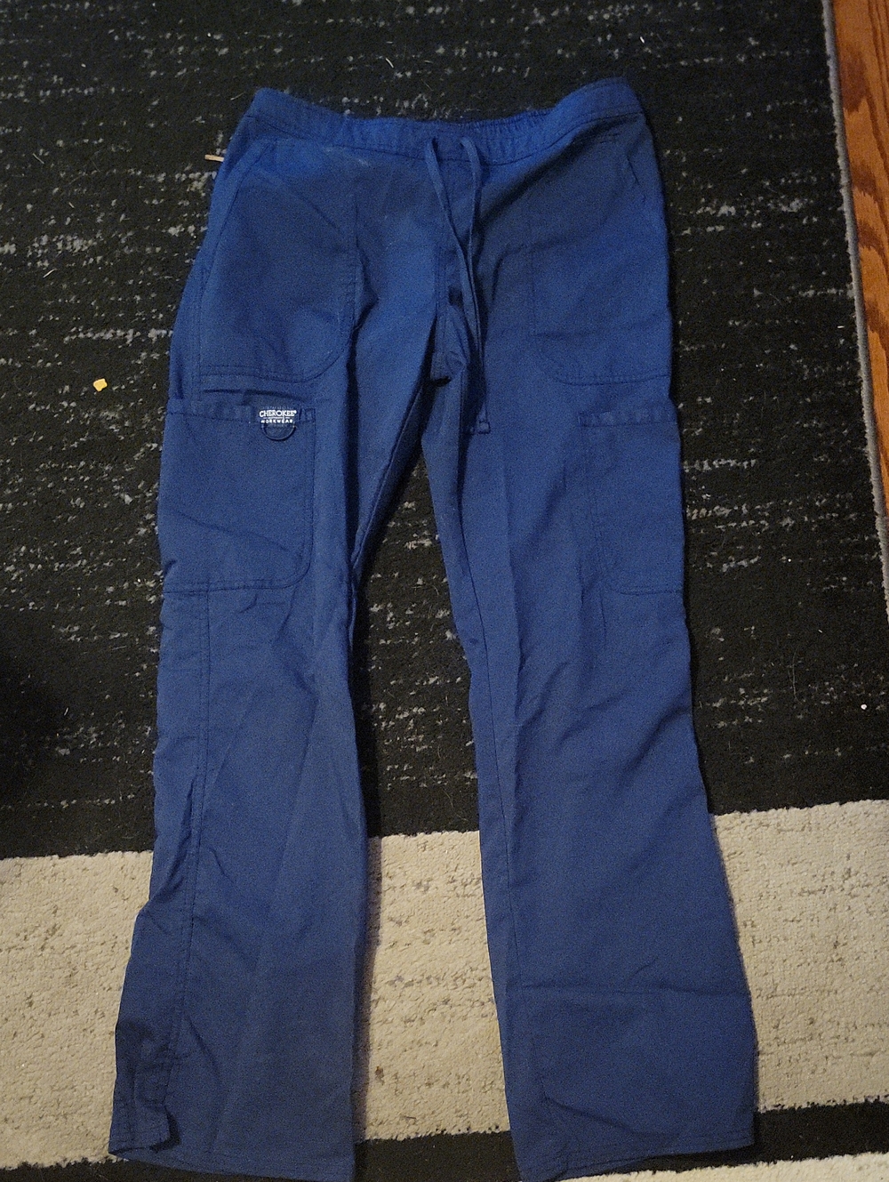 Cherokee Blue Cargo Scrub Pants